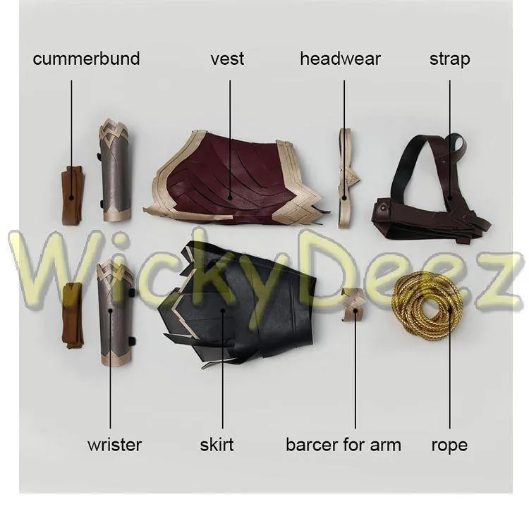 Wonder Woman Cosplay Adult Costume Diana Prince Justice League Dawn of Justice Suit Custom Costume