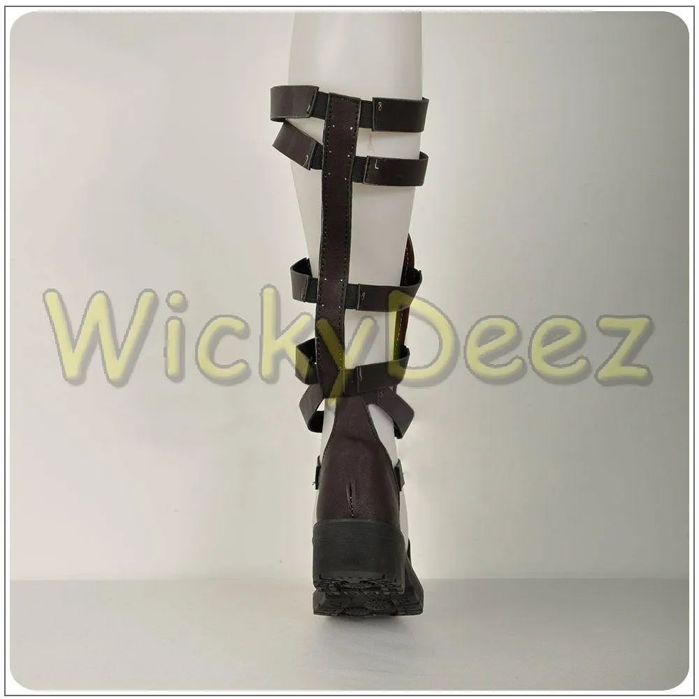 Wonder Woman Golden Amazon Battle Cosplay Costume Sandals Shoes Custom Made