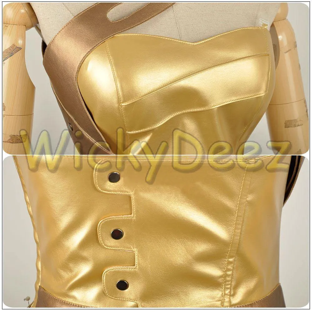 Wonder Woman Golden Amazon Battle Cosplay Costume Sandals Shoes Custom Made